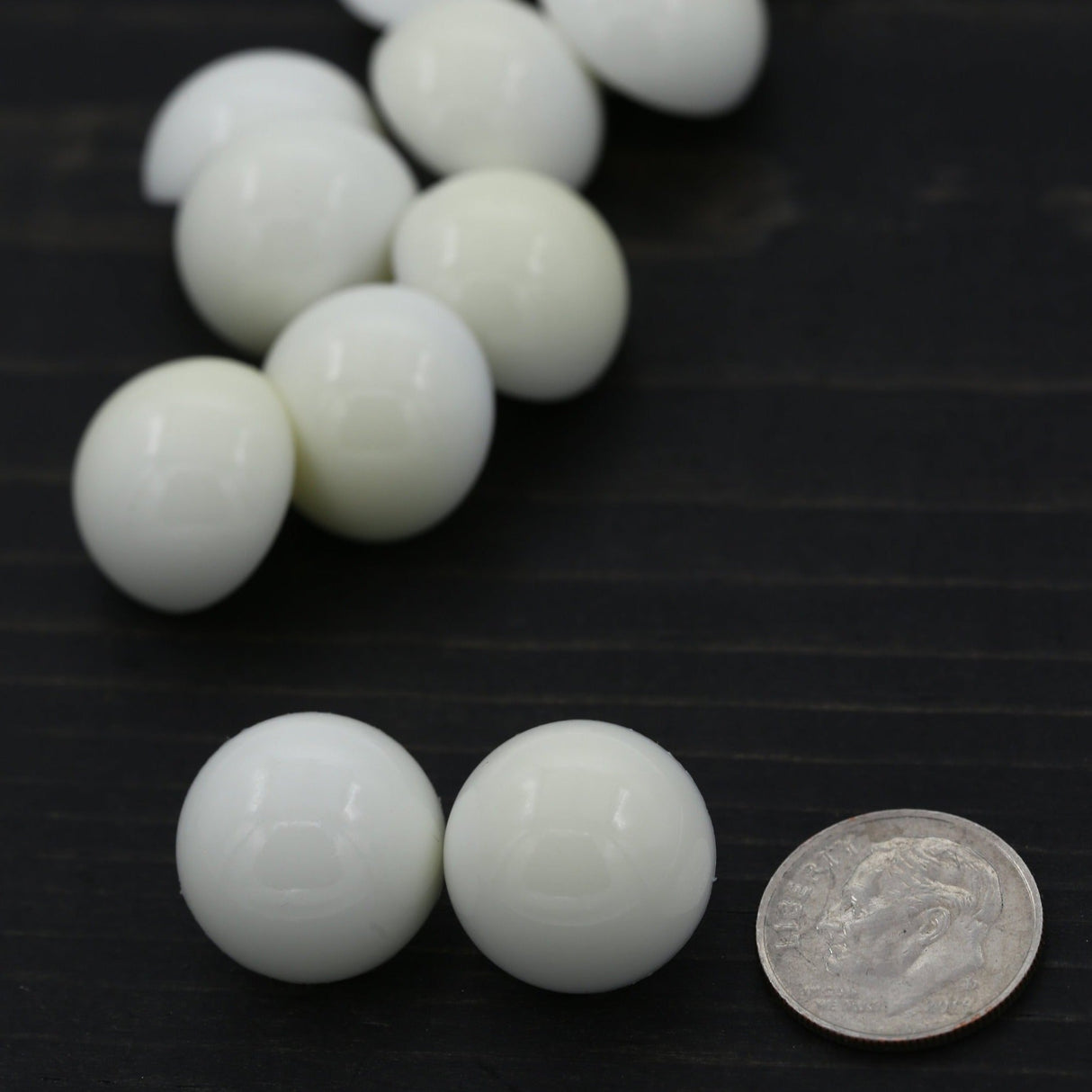 Faux Pearl Button Ivory 18mm Shank
