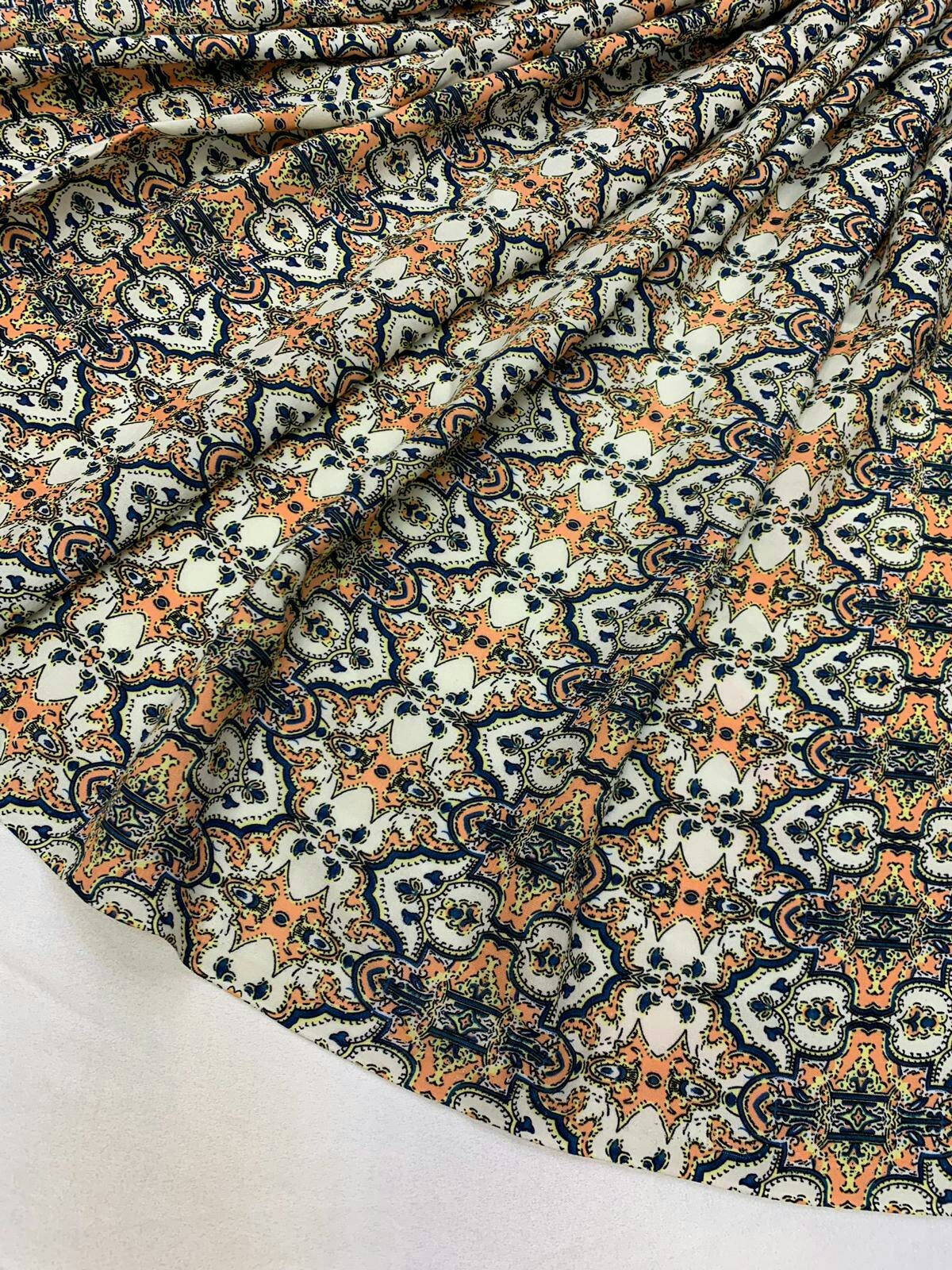 Rayon Challis Paisley Print Fabric