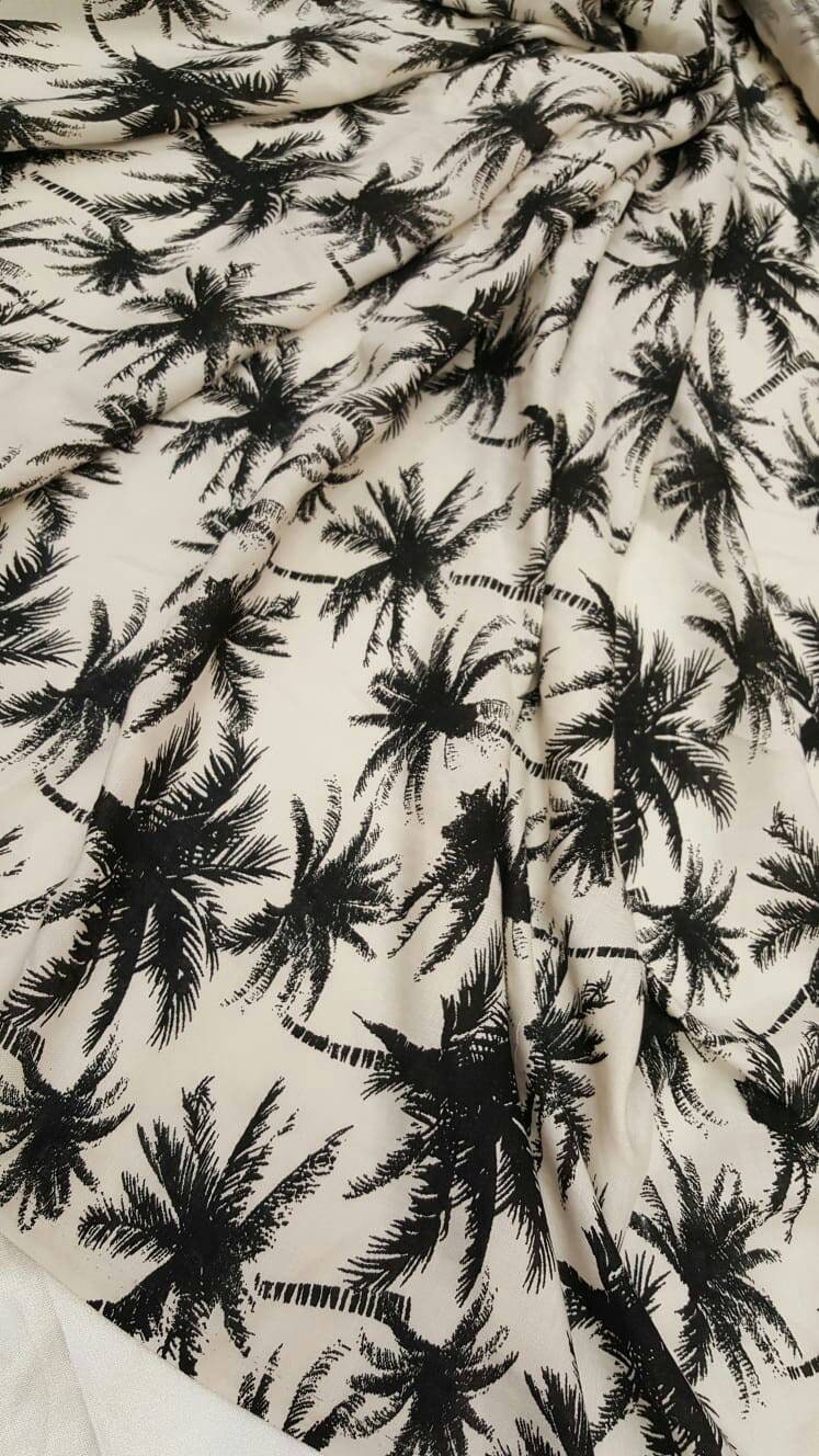Rayon Challis Palm Print