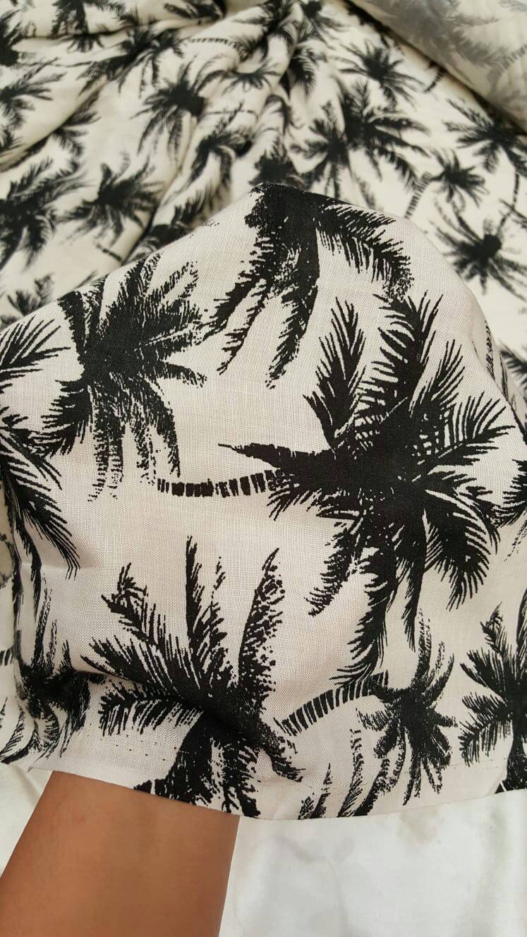 Rayon Challis Palm Print