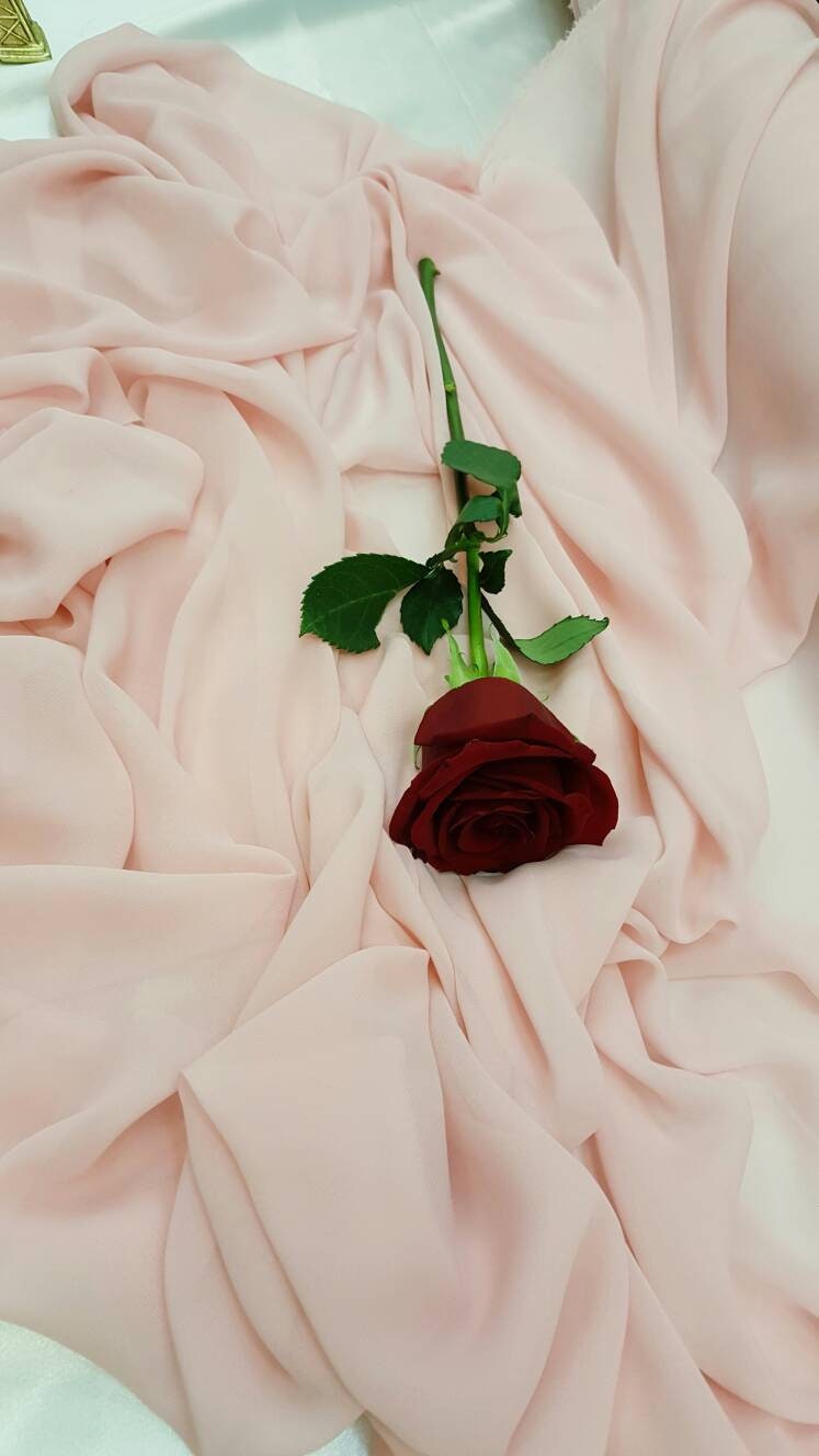 Silk Chiffon Fabric Soft Pink