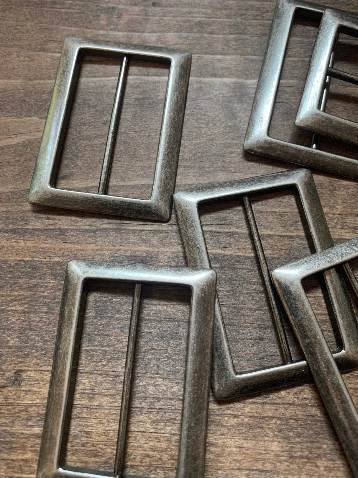 Metal Bronze Buckle Slider 2.5"