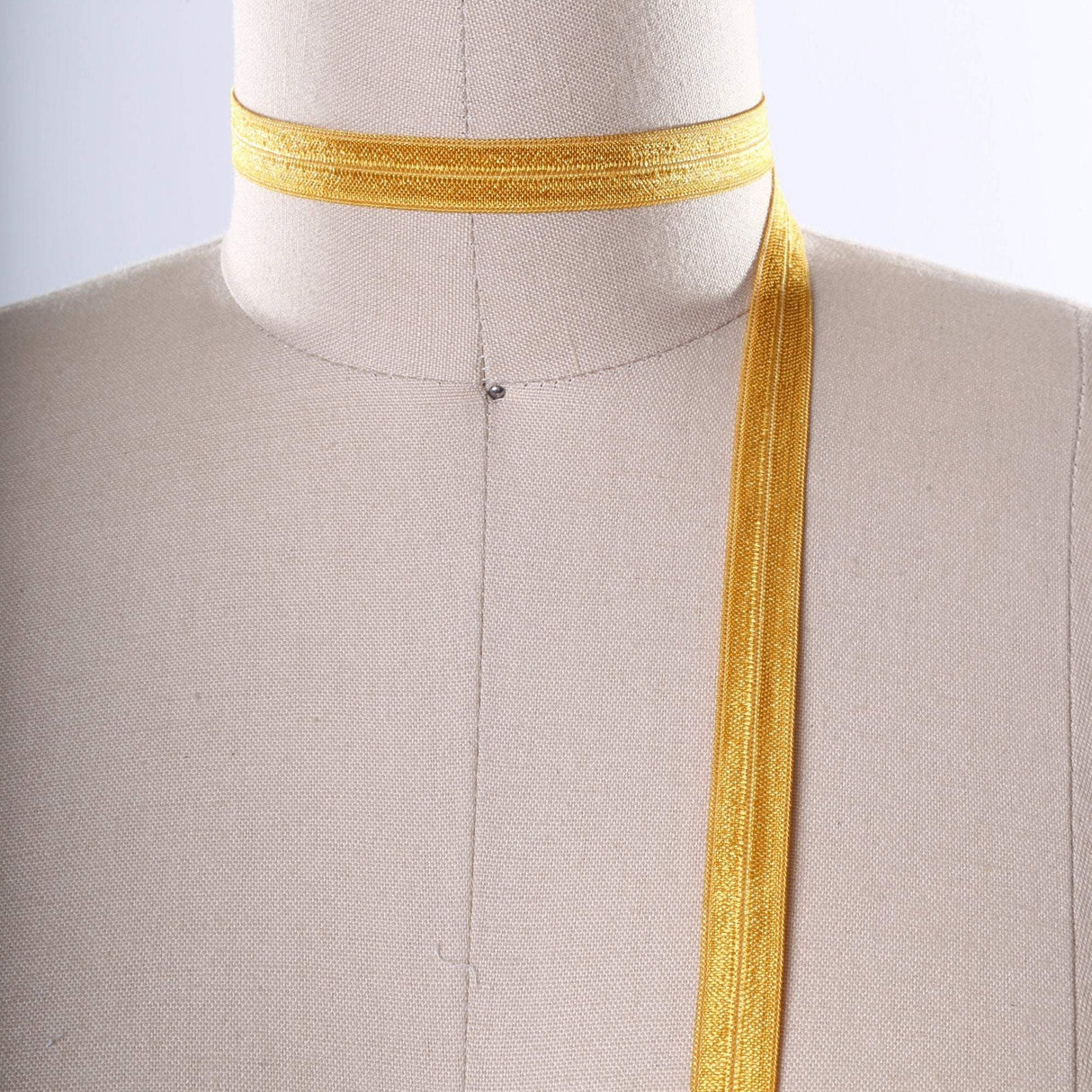 Fold Over Elastic Gold 5/8 Inch