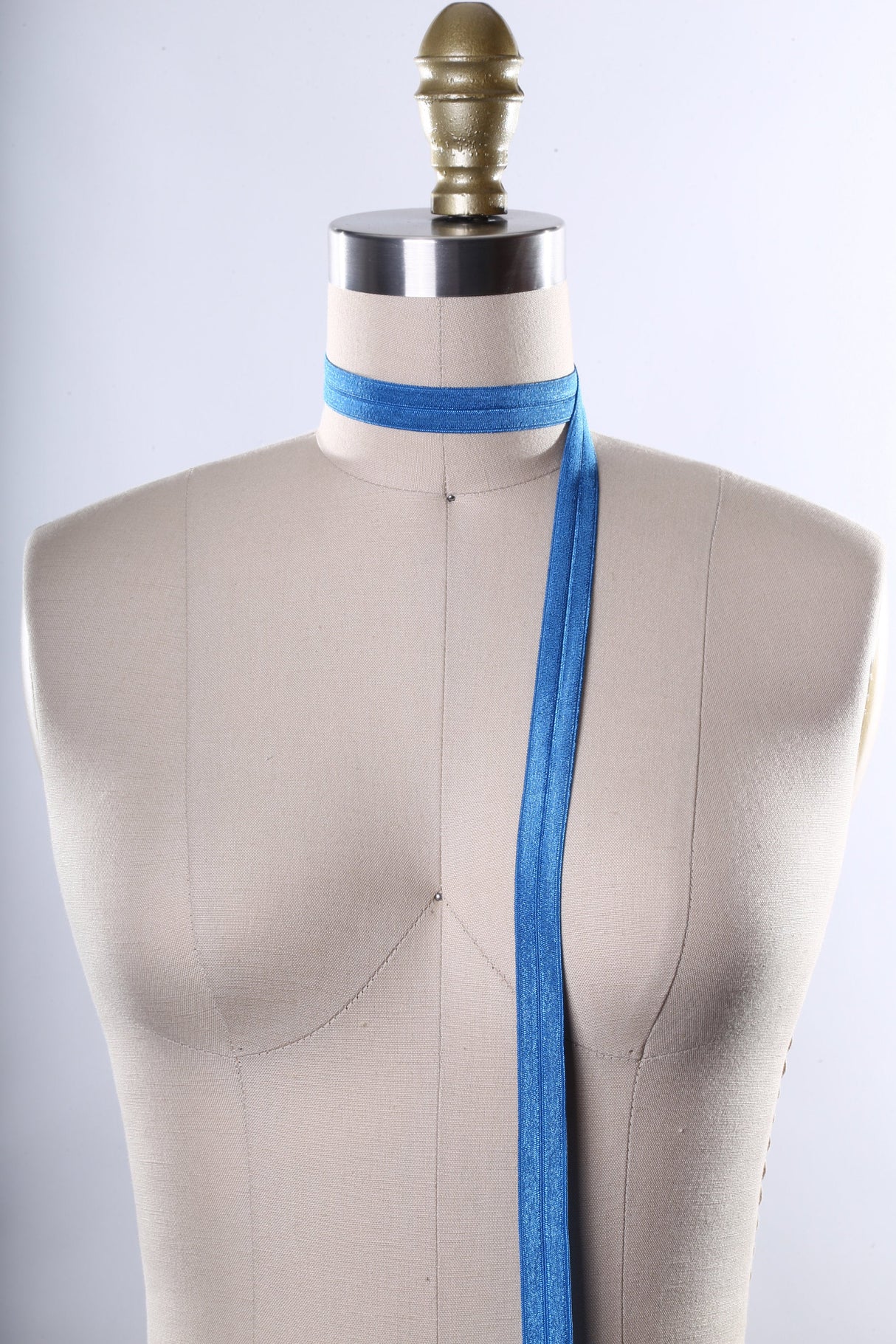 Fold Over Elastic Teal Blue 5/8 Inch