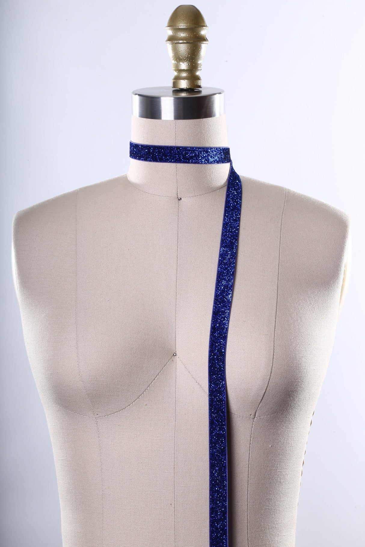 Glitter Elastic Royal Blue 2 Yards