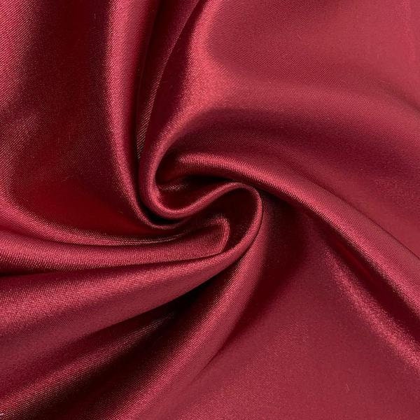 Stretch Charmeuse Satin Burgundy