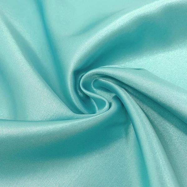 Stretch Bridal Satin Charmeuse Aque Blue