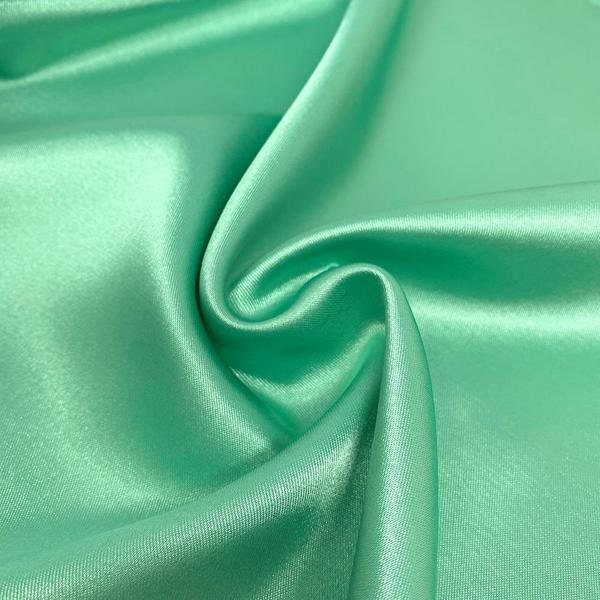 Stretch Charmeuse Satin Aqua Green