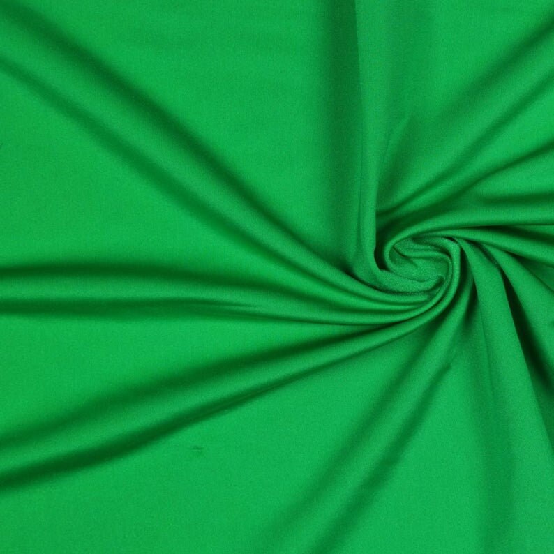 Shiny Finish Milliskin Nylon Spandex Fabric Kelly Green
