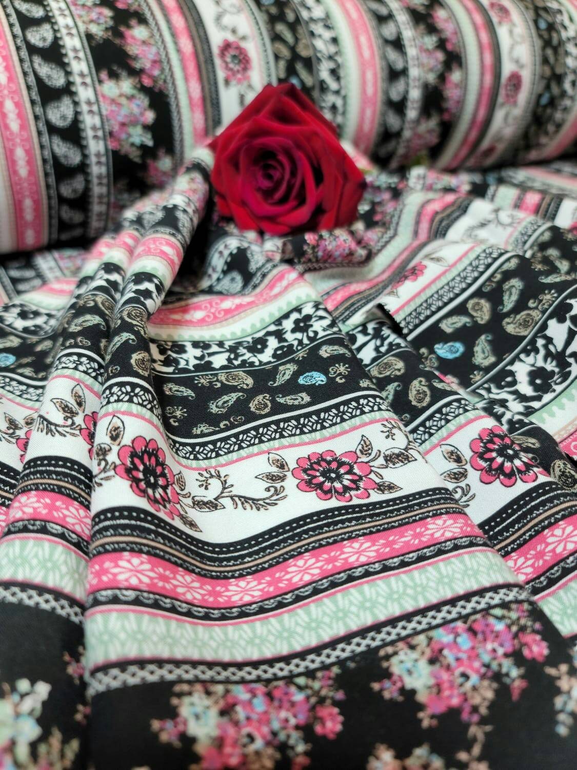 Rayon Challis Multicolor Floral Print