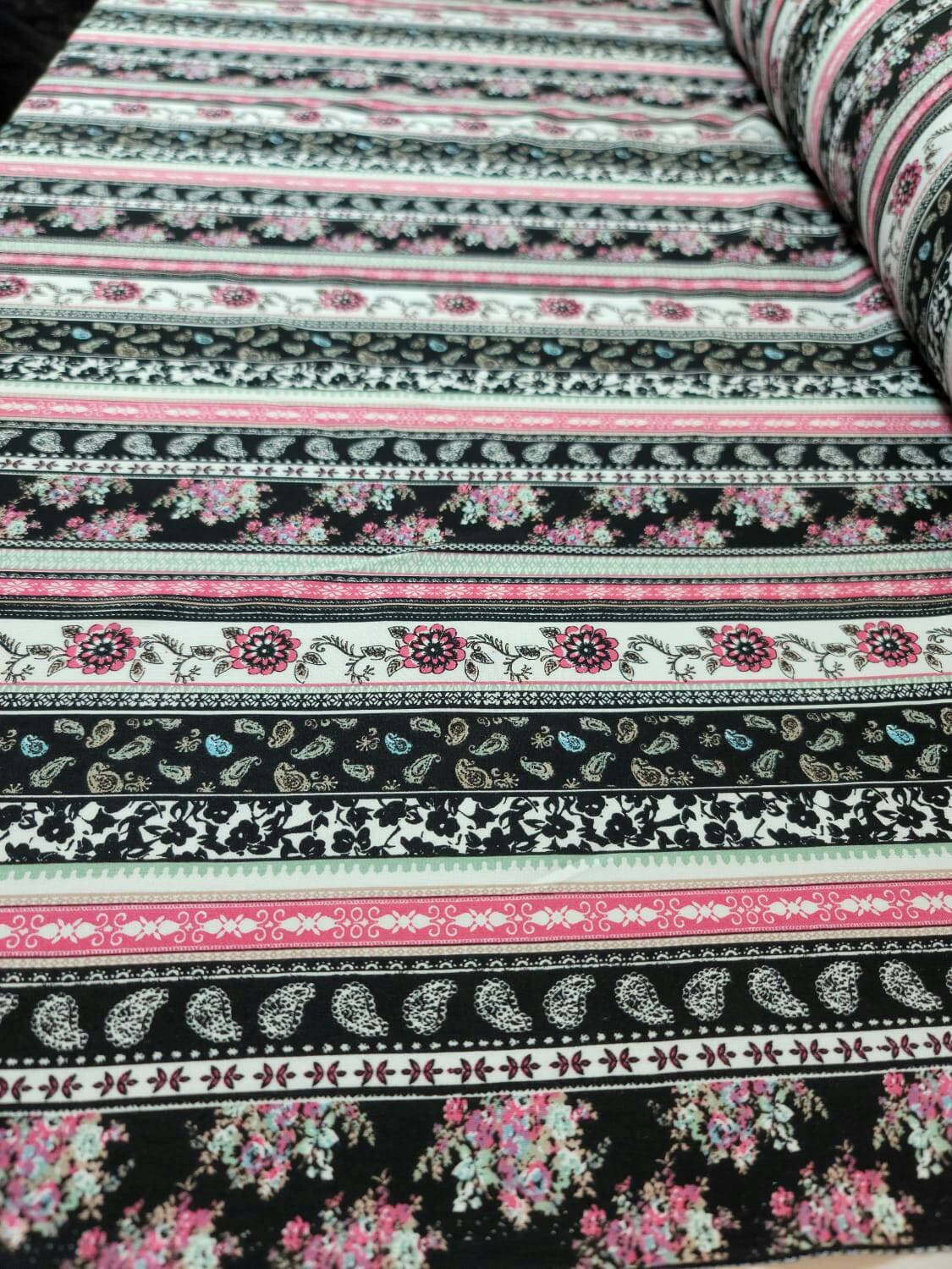 Rayon Challis Multicolor Floral Print