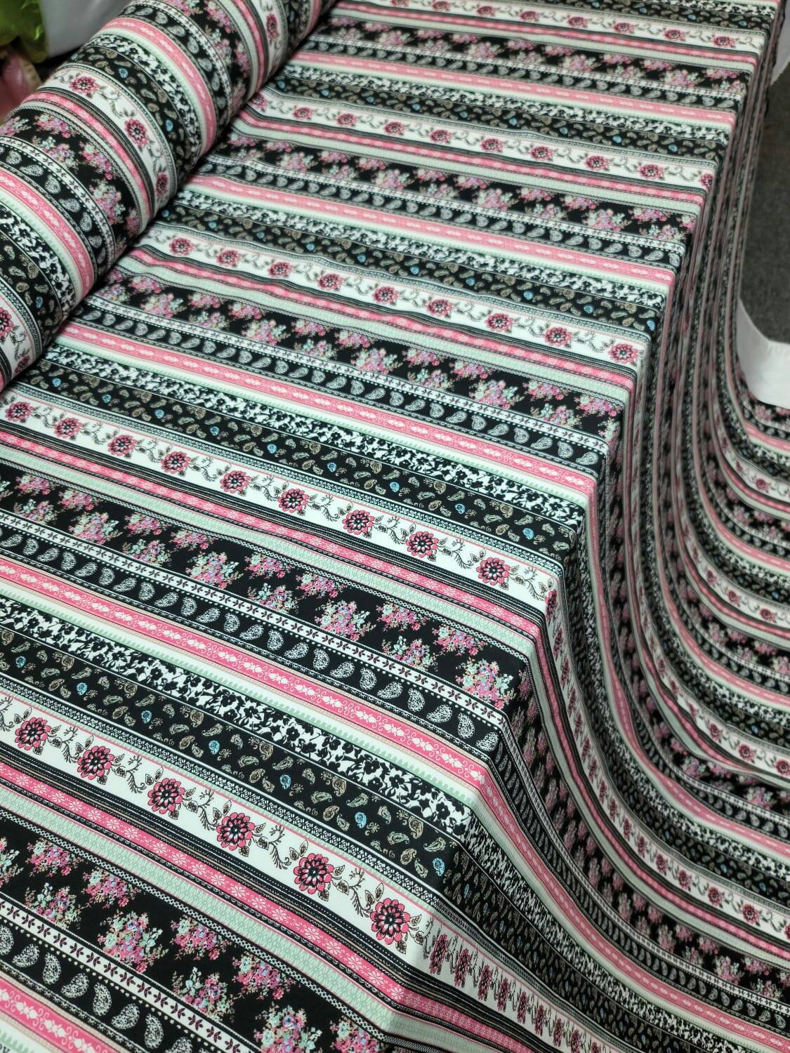 Rayon Challis Multicolor Floral Print