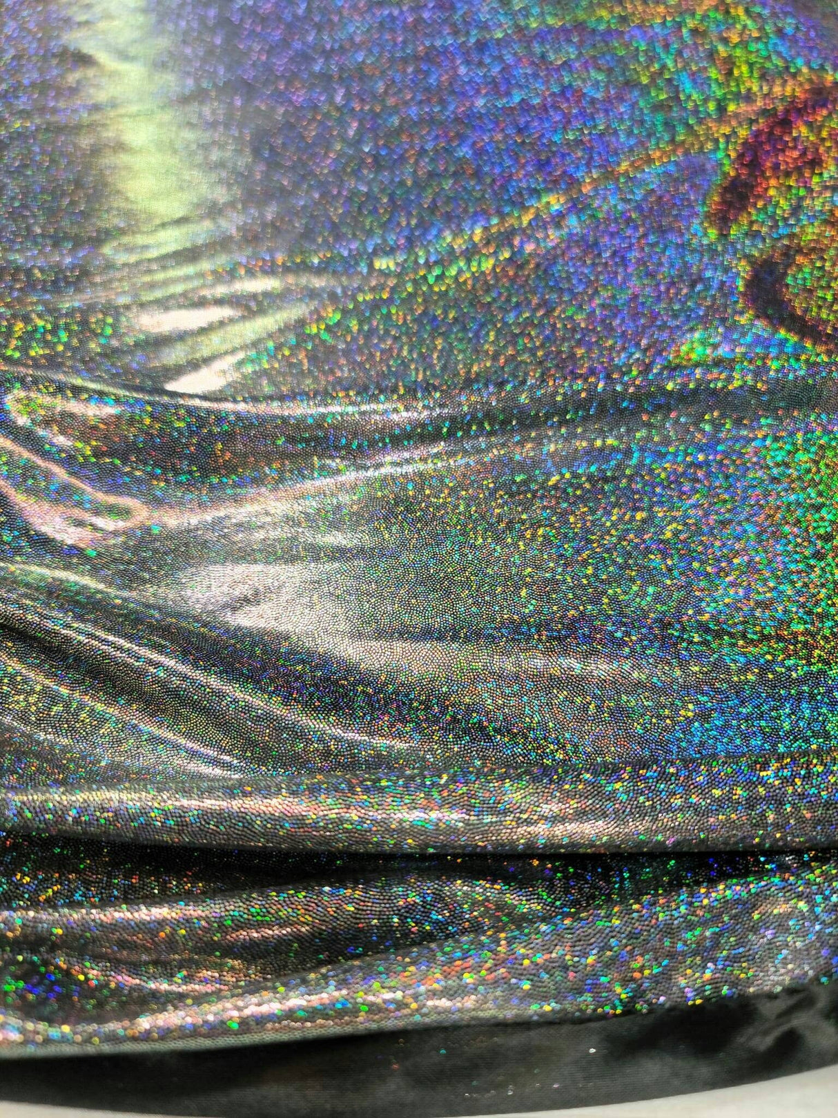Glitter Sparkly Iridescent Fabric Black