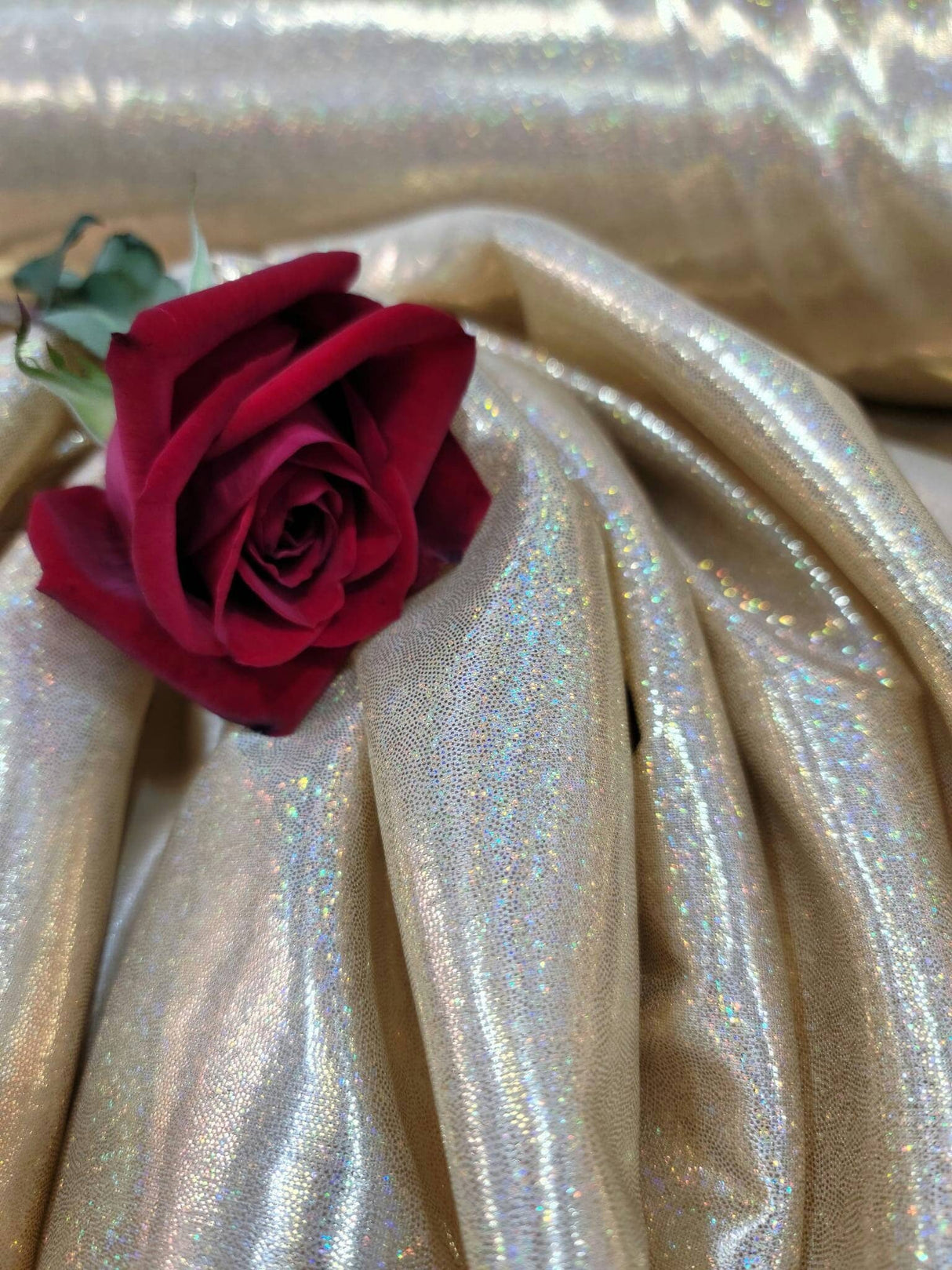 Iridescent Shimmer Fabric Gold