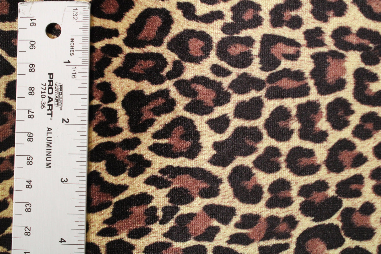 Classic Cheetah Velvet Fabric - Cheetah Print, 36" Width (1 Yard)