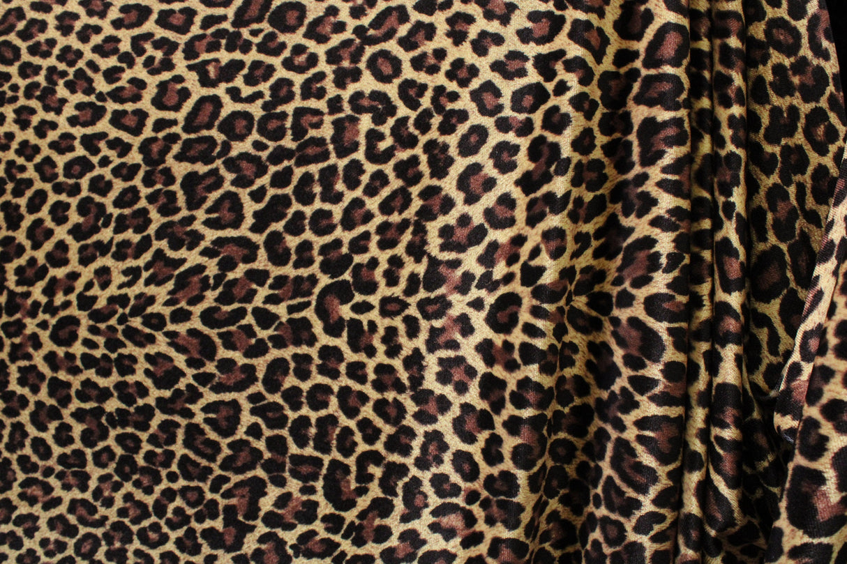 Classic Cheetah Velvet Fabric - Cheetah Print, 36" Width (1 Yard)