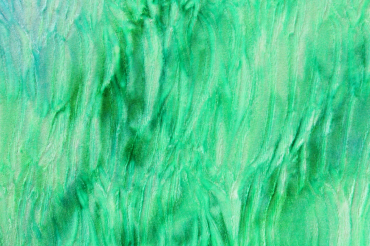 Crinkled Neon Tie Dye Velvet Fabric - Neon Green/Neon Coral Tie Dye, 36" X 60" Width (1 Yard)