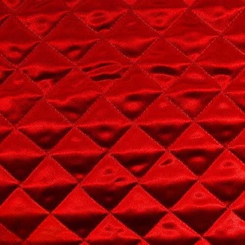 Soft And Durable Quilted Polyester Fabric - Diamond Quilted Pattern, Black, 60" Width (1 Yard)