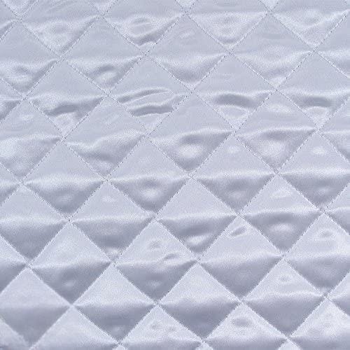 Soft And Durable Quilted Polyester Fabric - Diamond Quilted Pattern, Black, 60" Width (1 Yard)