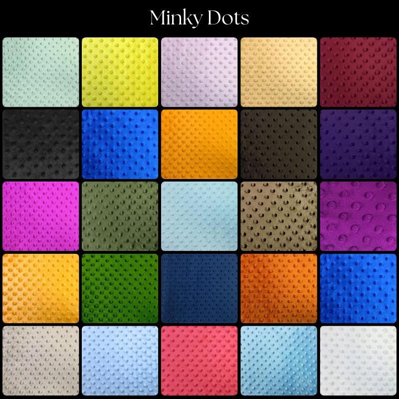 Minky Dot Polyester Fabric - Soft Dimple Polka Dot, 60" Width