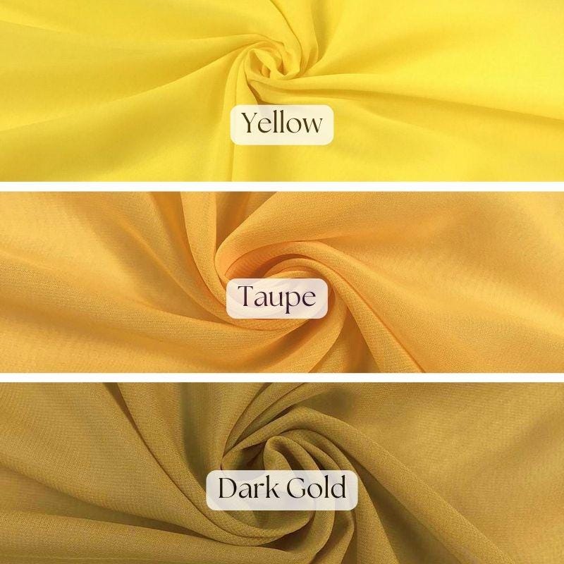 Soft Matte Chiffon Fabric - Solid, Lightweight, Matte Finish