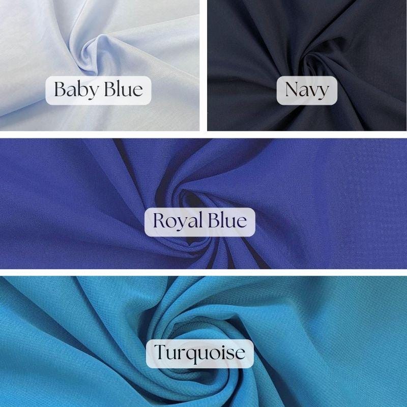 Soft Matte Chiffon Fabric - Solid, Lightweight, Matte Finish