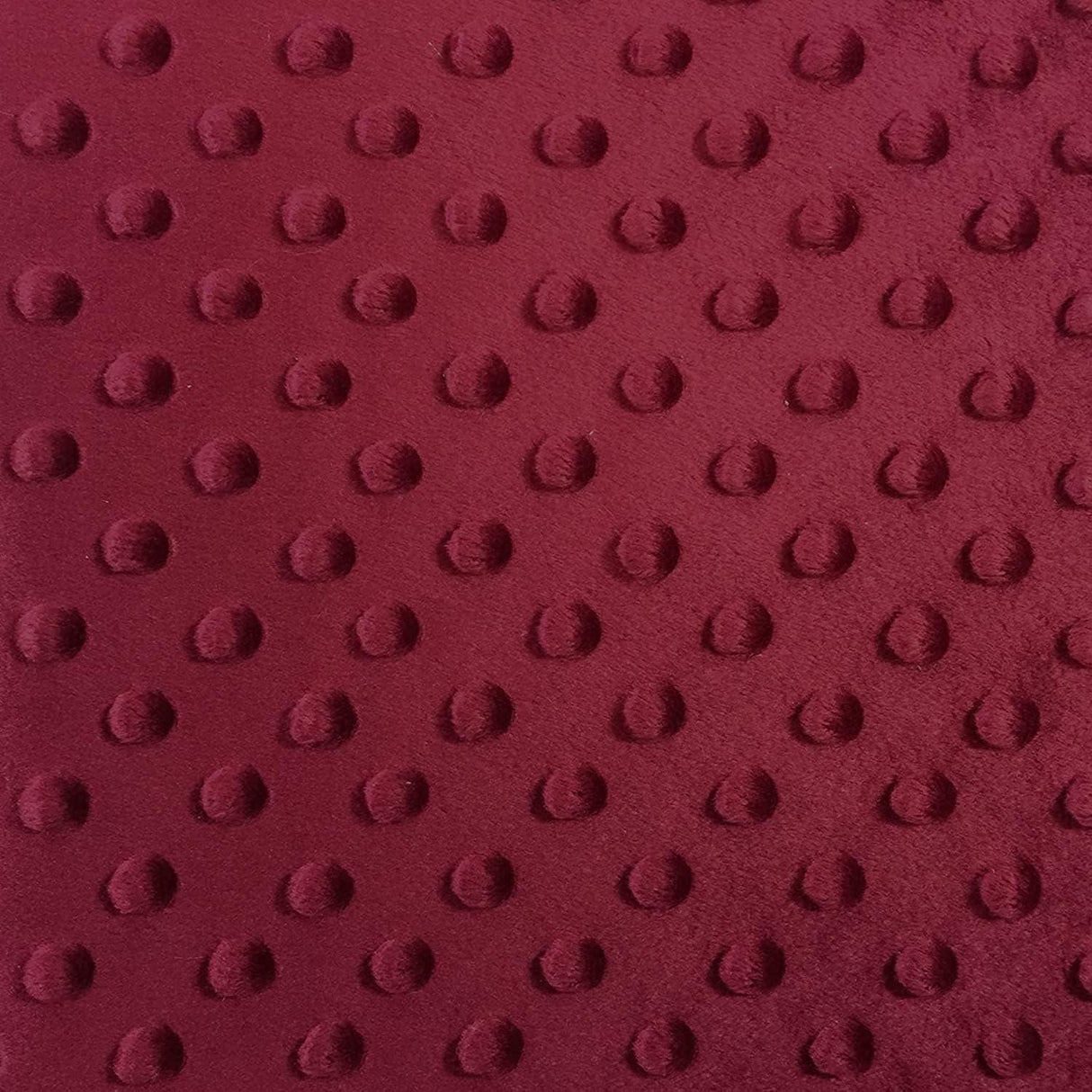 New Minky 100 Percent Polyester Fabric - Polka Dimple Dot, Biking Red/Coral/Strawberry Red/Burgundy/Dark Red, 60" Width