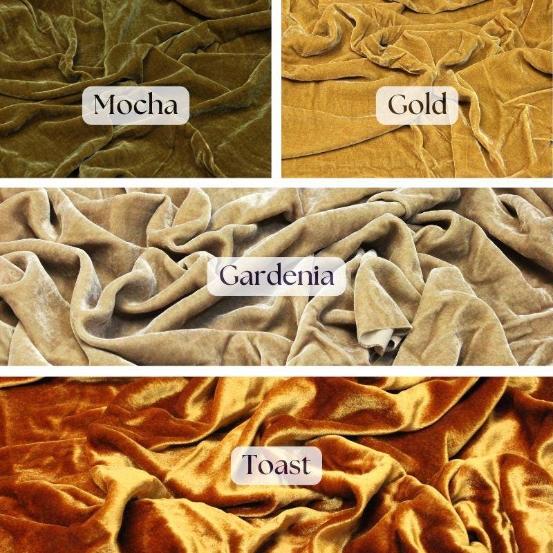 Silk Rayon Velvet Fabric - 45" Wide, Ultra-Soft and Luxurious