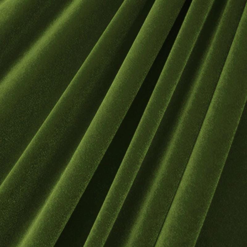 Earthy Tones Stretch Velvet Fabric - Brown, Kelly Green, Olive Green, Hunter Green, Dark Hunter Green