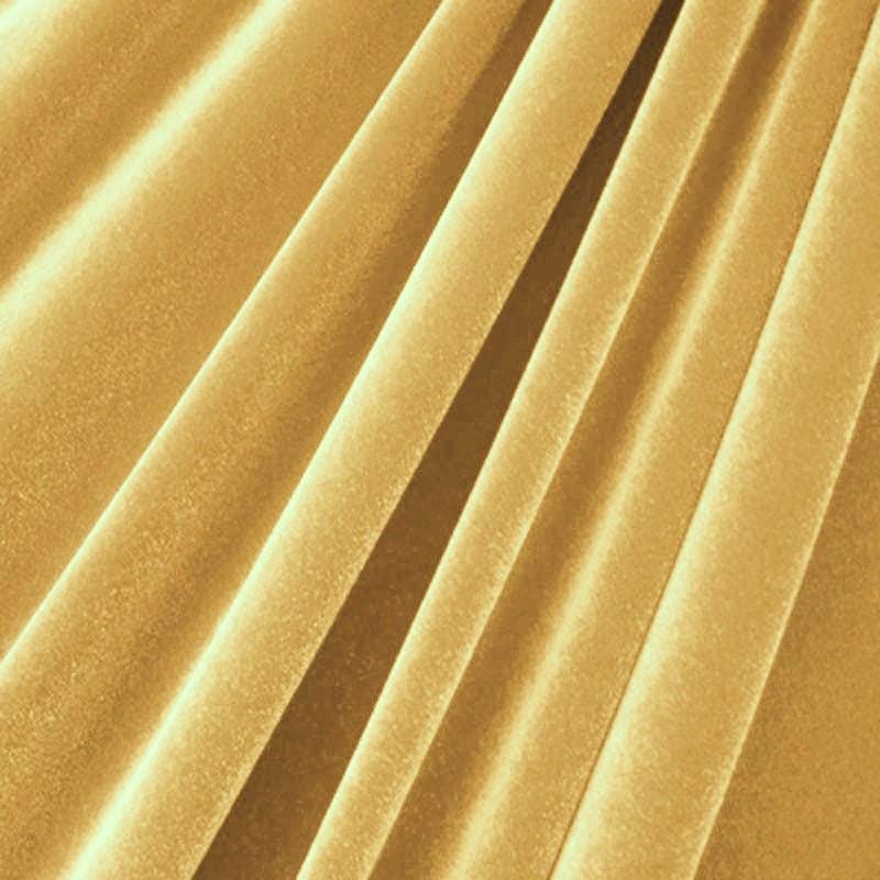 Metallic Gold And Silver Stretch Velvet Fabric - Metallic Gold And Silver, 58-60" Width (1 Yard)