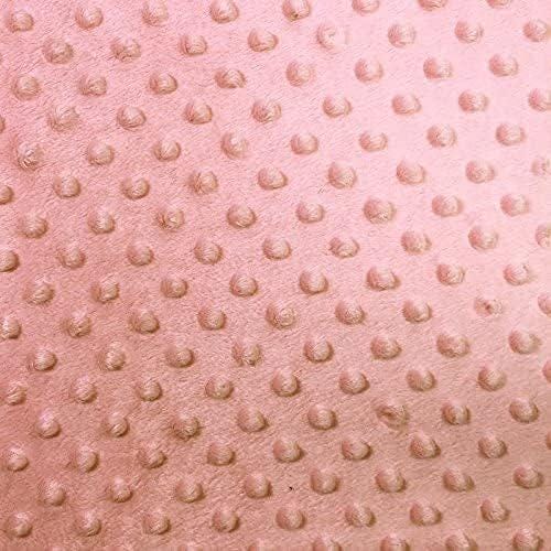 New Minky 100 Percent Polyester Fabric - Polka Dimple Dot, Biking Red/Coral/Strawberry Red/Burgundy/Dark Red, 60" Width