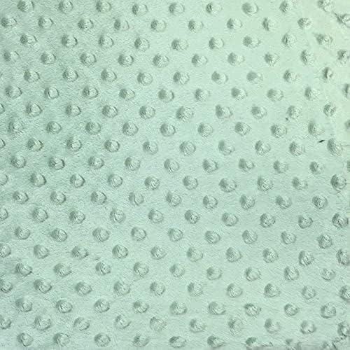 Minky Dot 100 Percent Polyester Fabric - Sage, Lime, Mint, Olive, Polka Dot, 60" Width (1 Yard)