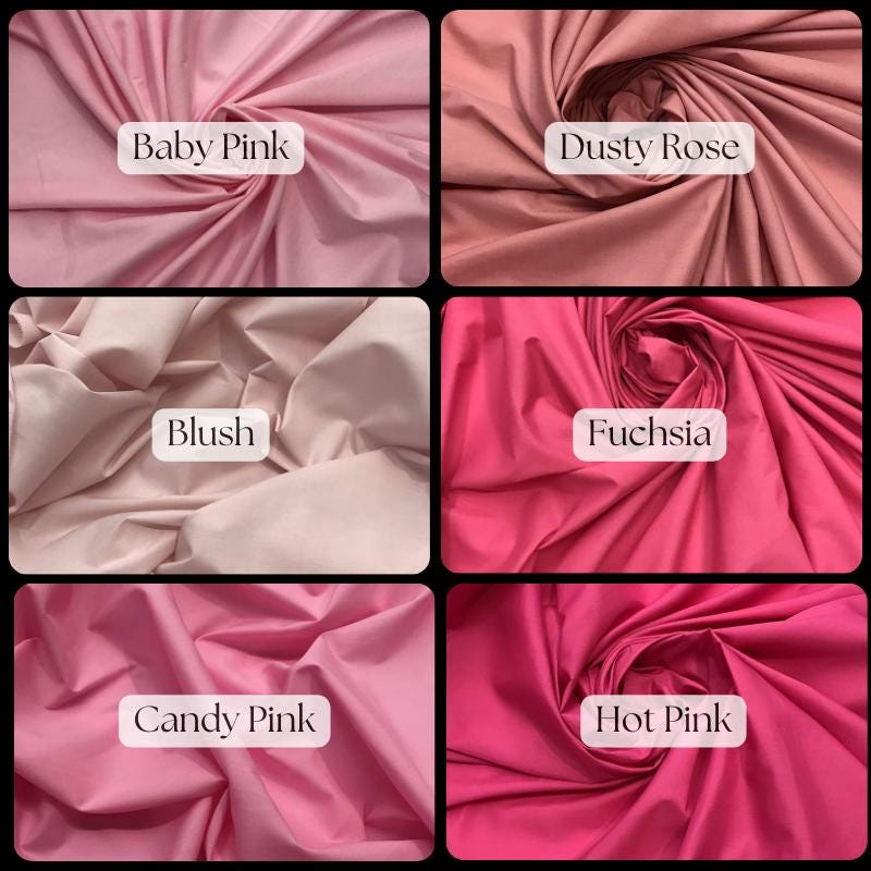 Cotton Polyester Broadcloth Fabric - Solid Colors, 60" Width (1 Yard)