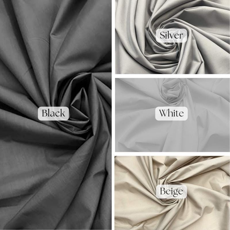 Cotton Polyester Broadcloth Fabric - Solid Colors, 60" Width (1 Yard)