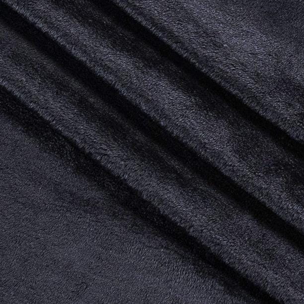 Luxurious Minky Fabric - Black, Baby Blue, Pink, White, 60" Width (1 Yard)