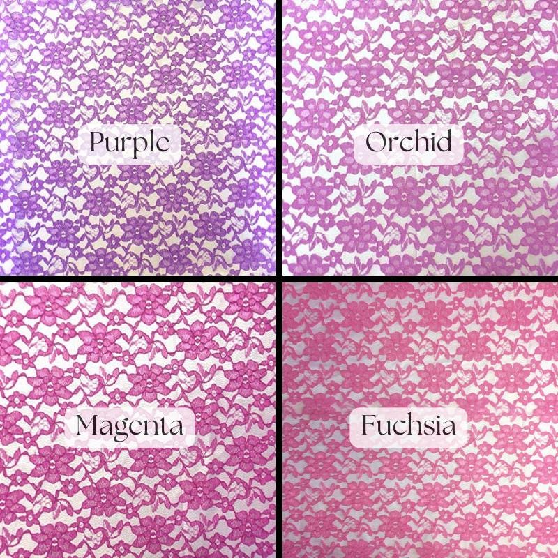 Elegant Raschel Lace Polyester Fabric - French Floral, 60" Width