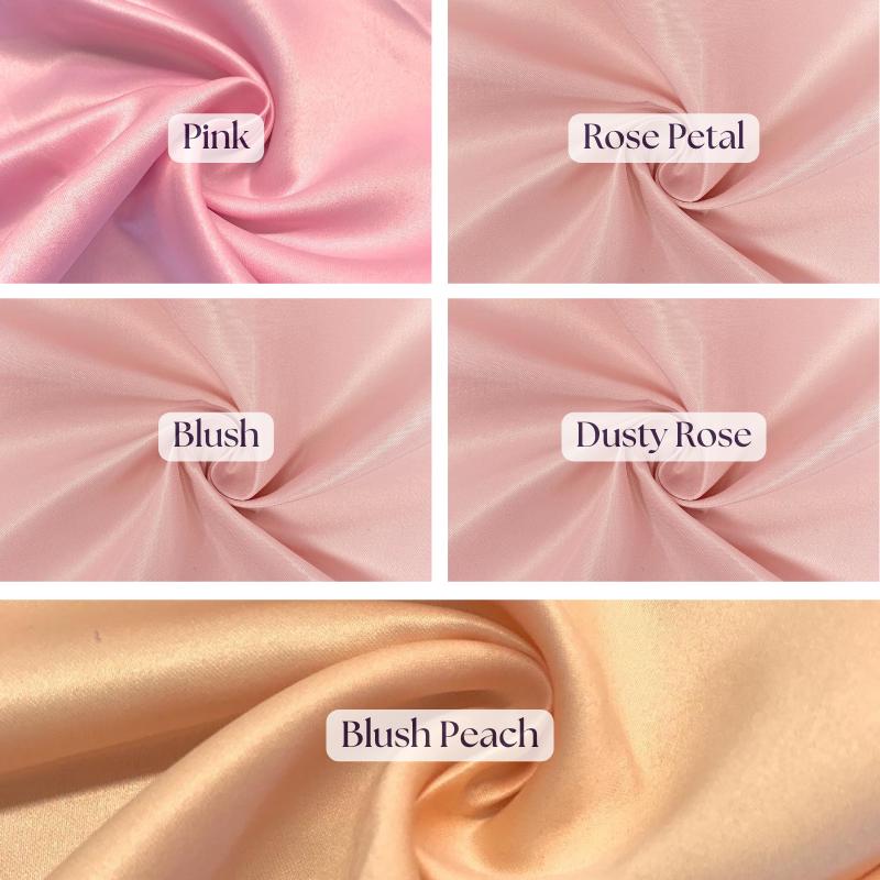 Duchess Satin Peau De Soie Satin Fabric - Semi-Dull Heavy Lamour, Baby Blue, 1 Yard