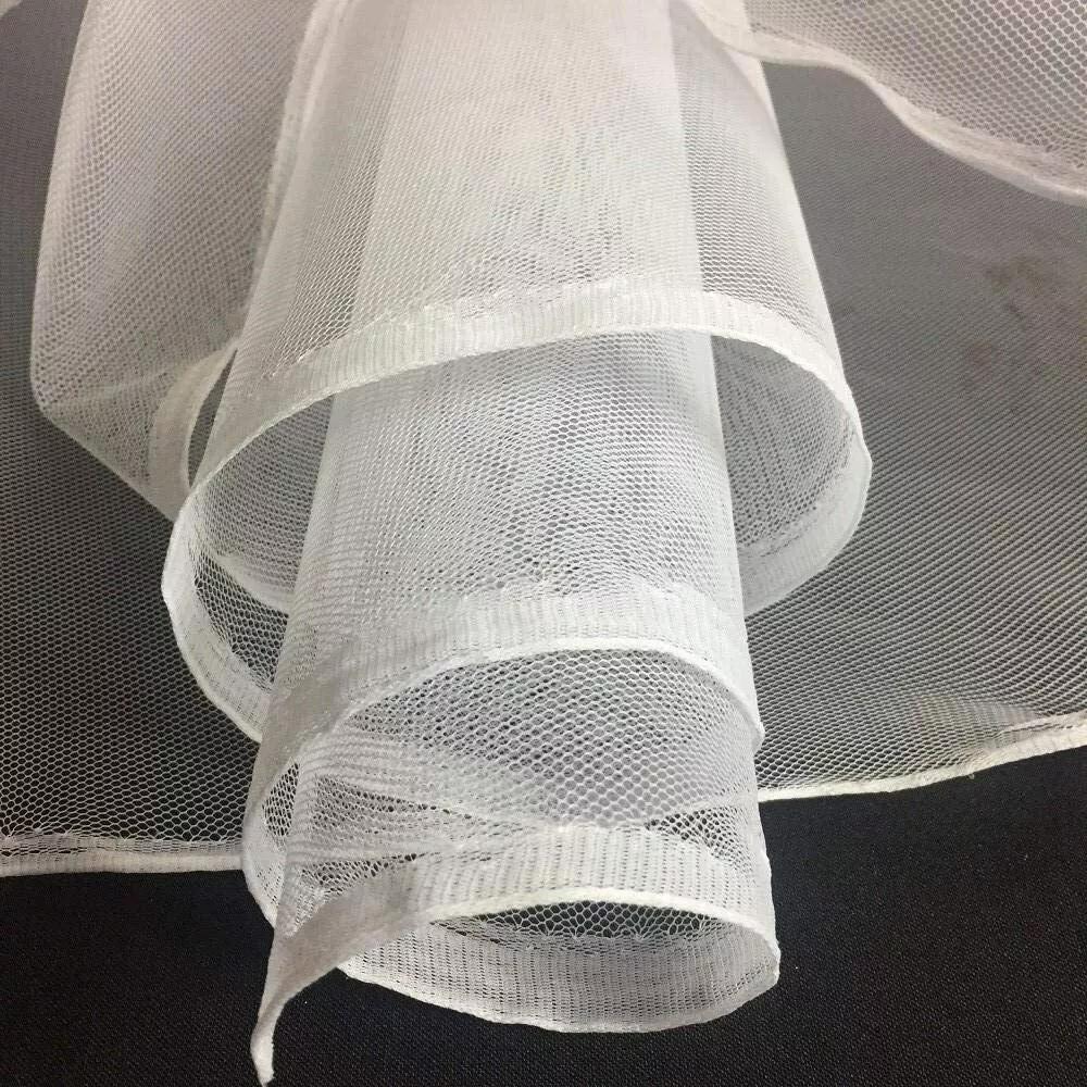 Petticoat Crinoline Net Fabric - Stiff Mesh, Black/White, 56" Wide