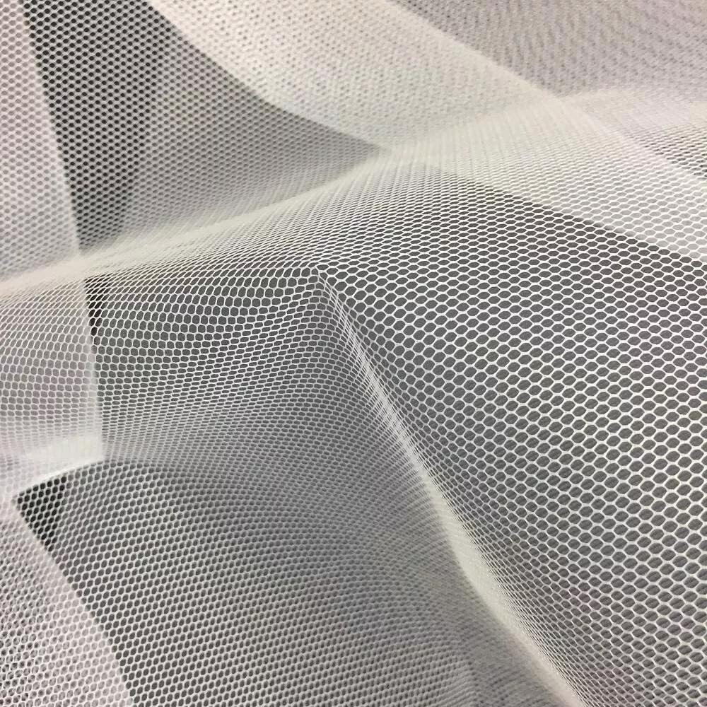 Petticoat Crinoline Net Fabric - Stiff Mesh, Black/White, 56" Wide