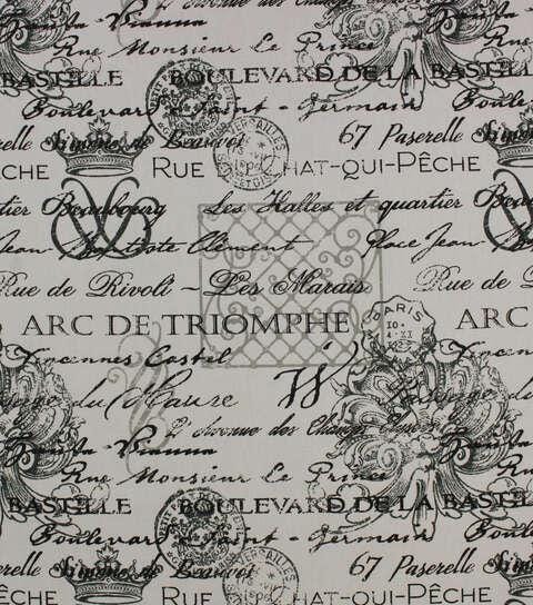 Cotton Slub Upholstery Fabric Dumas Vintage Print
