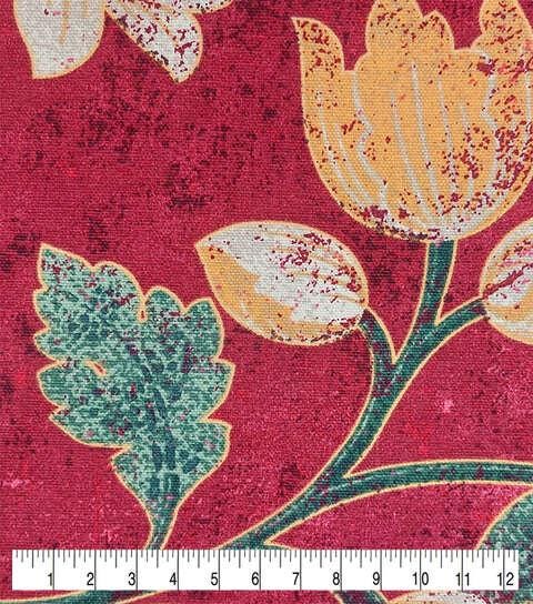 Quilting Cotton Traditional Floral Burgundy Richloom Bijoux Federal Jacobean 44/45" Wide