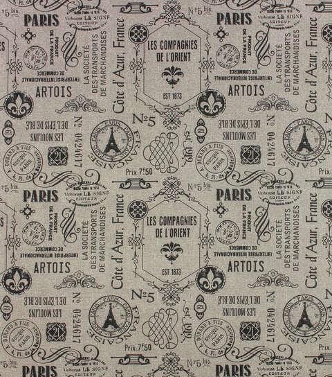 Cotton Canvas Home Decor Fabric 44" Wide Richloom Eiffel Onyx