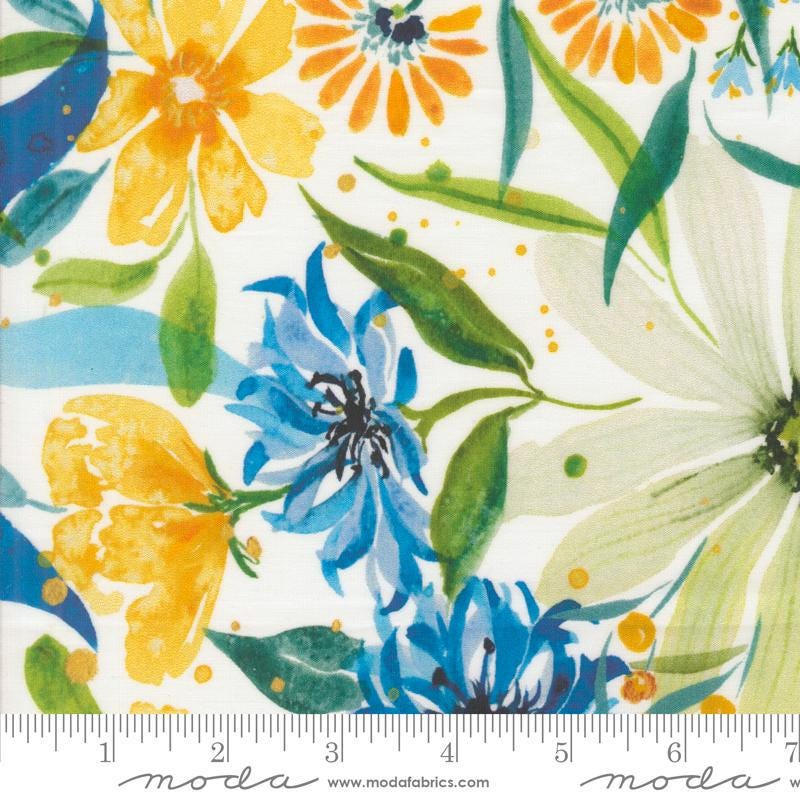 108" Quilt Backing Sunshine Blue Skies Cloud Moda