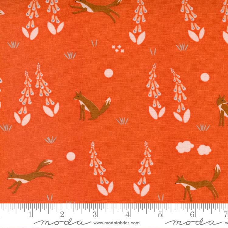 Quilting Cotton Meander Foxes Geranium Moda
