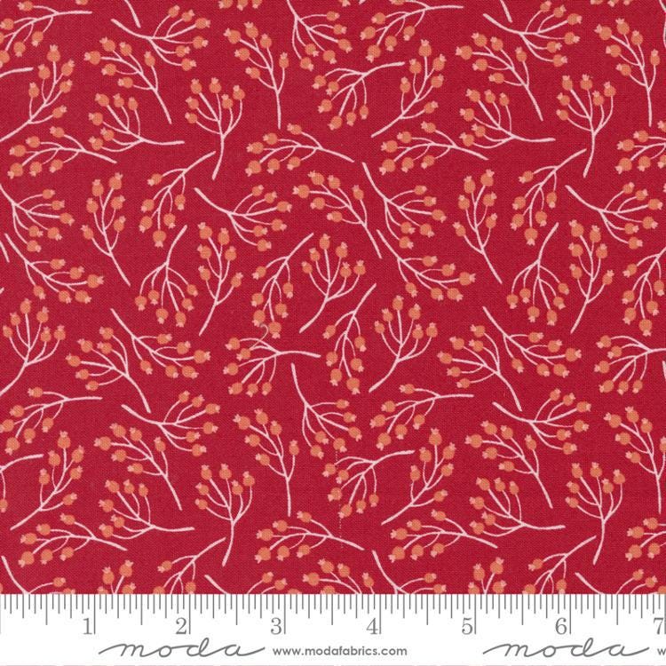 Quilting Cotton Joyful Joyful Poinsettia Red Moda Fabrics