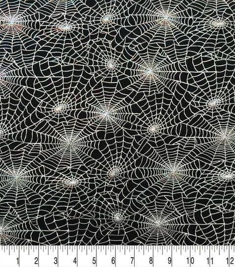 Stretch Knit Fabric Holographic Spiderweb 57" Wide POP!