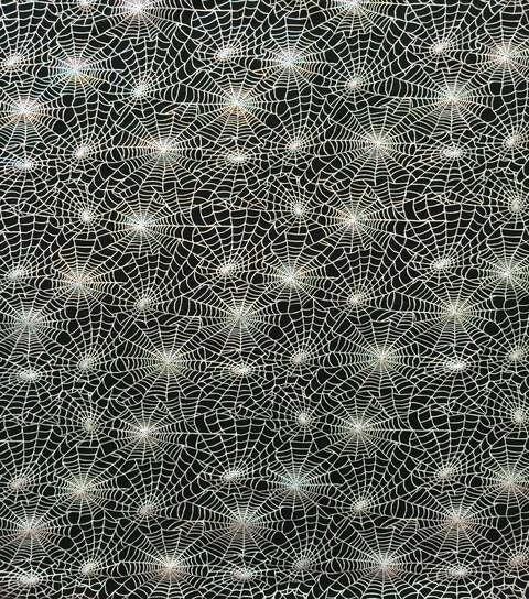 Stretch Knit Fabric Holographic Spiderweb 57" Wide POP!