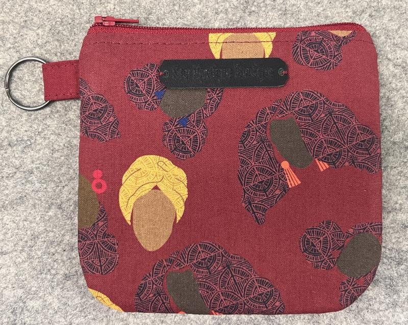 Quilting Cotton Black History Month Coiffed Crowns Red Novelty