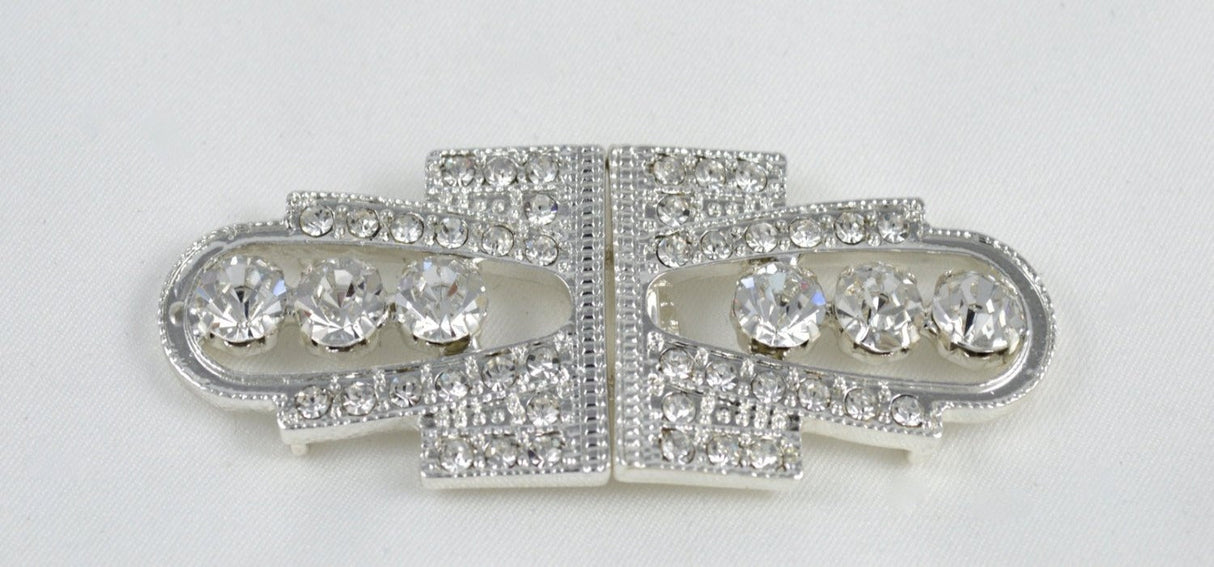 Rhinestone Clasp Buckle Gold Silver