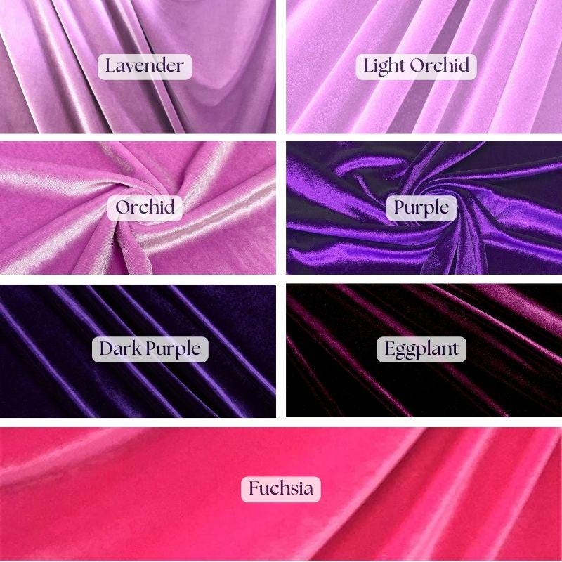 Luxury 4-Way Stretch Velvet Fabric - Soft, Smooth, Elegant, 58" Width